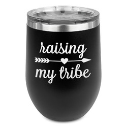 Tribe Quotes Stemless Stainless Steel Wine Tumbler - Black - Double Sided