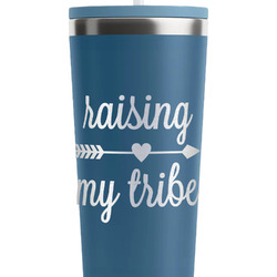 Tribe Quotes RTIC Everyday Tumbler with Straw - 28oz - Steel Blue - Double-Sided