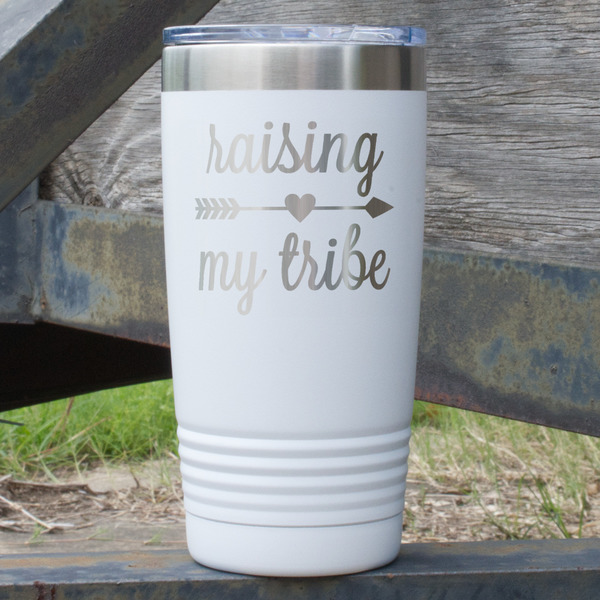 Custom Tribe Quotes 20 oz Stainless Steel Tumbler - White - Double Sided