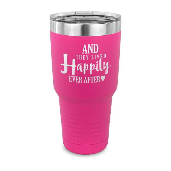 Custom Wedding Quotes and Sayings 30 oz Stainless Steel Tumbler - Pink - Single Sided