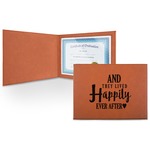 Wedding Quotes and Sayings Leatherette Certificate Holder - Front