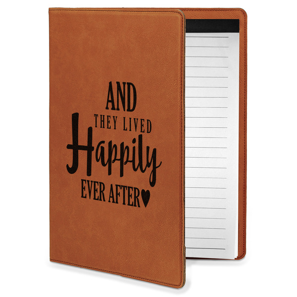 Custom Wedding Quotes and Sayings Leatherette Portfolio with Notepad - Small - Double Sided