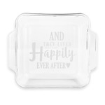 Wedding Quotes and Sayings Glass Cake Dish with Truefit Lid - 8in x 8in