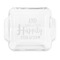 Wedding Quotes and Sayings Glass Cake Dish - FRONT (8x8)