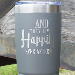 Wedding Quotes and Sayings 20 oz Stainless Steel Tumbler - Grey - Double Sided