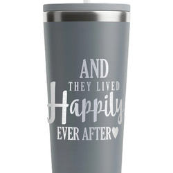 Wedding Quotes and Sayings RTIC Everyday Tumbler with Straw - 28oz - Grey - Double-Sided