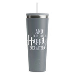 Wedding Quotes and Sayings RTIC Everyday Tumbler with Straw - 28oz - Grey - Double-Sided