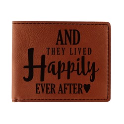 Wedding Quotes and Sayings Leatherette Bifold Wallet - Single Sided