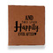 Wedding Quotes and Sayings Leather Binder - 1" - Rawhide - Front View