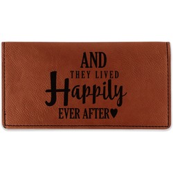 Wedding Quotes and Sayings Leatherette Checkbook Holder - Single Sided
