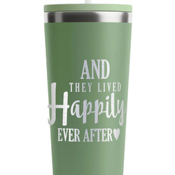 Wedding Quotes and Sayings RTIC Everyday Tumbler with Straw - 28oz - Light Green - Double-Sided