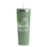 Wedding Quotes and Sayings RTIC Everyday Tumbler with Straw - 28oz - Light Green - Double-Sided