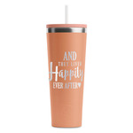 Wedding Quotes and Sayings RTIC Everyday Tumbler with Straw - 28oz - Peach - Double-Sided