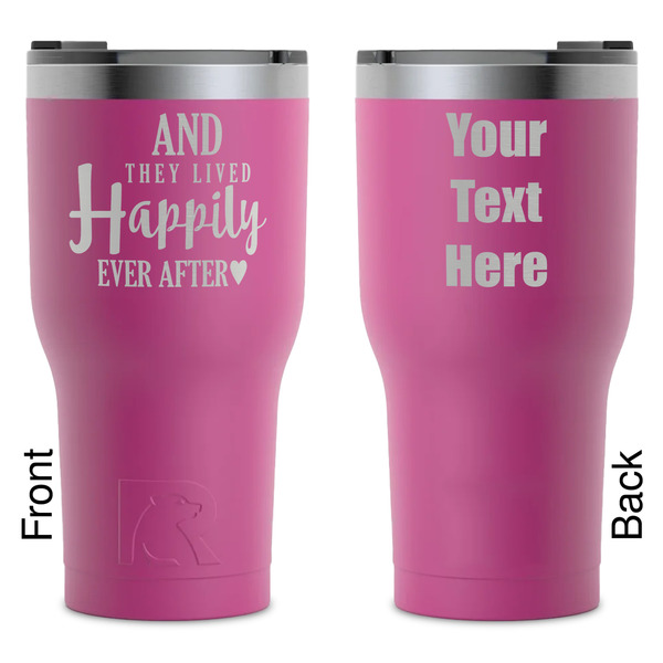 Custom Wedding Quotes and Sayings RTIC Tumbler - Magenta - Laser Engraved - Double-Sided