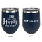 Wedding Quotes and Sayings Stainless Wine Tumblers - Navy - Double Sided - Approval