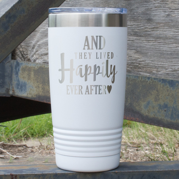 Custom Wedding Quotes and Sayings 20 oz Stainless Steel Tumbler - White - Double Sided