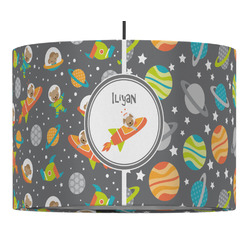 Space Explorer 16" Drum Pendant Lamp - Fabric (Personalized)
