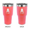 Space Explorer 30 oz Stainless Steel Ringneck Tumblers - Coral - Double Sided - APPROVAL