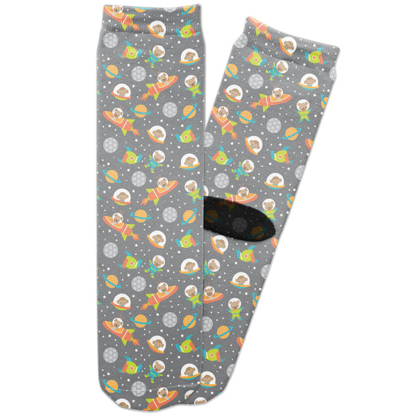 Custom Space Explorer Adult Crew Socks