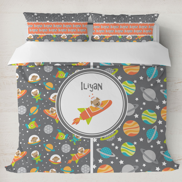 Custom Space Explorer Duvet Cover Set - King (Personalized)