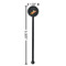 Space Explorer Black Plastic 5.5" Stir Stick - Round - Dimensions