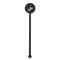 Space Explorer Black Plastic 5.5" Stir Stick - Round - Single Stick