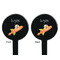 Space Explorer Black Plastic 7" Stir Stick - Double Sided - Round - Front & Back