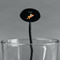 Space Explorer Black Plastic 7" Stir Stick - Oval - Main