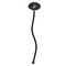 Space Explorer Black Plastic 7" Stir Stick - Oval - Single Stick