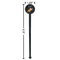 Space Explorer Black Plastic 7" Stir Stick - Round - Dimensions