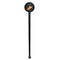 Space Explorer Black Plastic 7" Stir Stick - Round - Single Stick