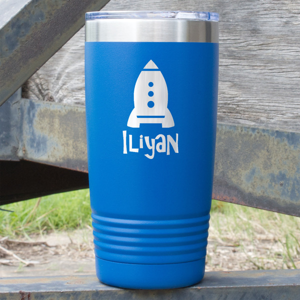 Custom Space Explorer 20 oz Stainless Steel Tumbler - Royal Blue - Double Sided (Personalized)