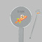 Space Explorer Clear Plastic 7" Stir Stick - Round - Closeup