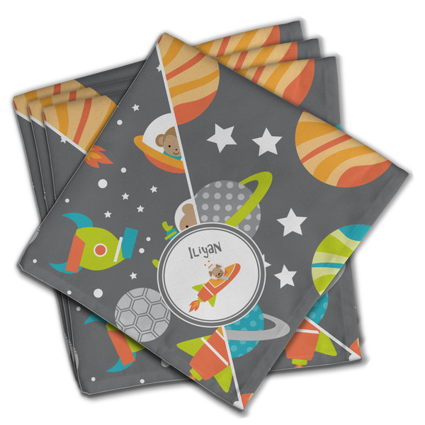 Custom Space Explorer Cloth Napkins (Set of 4) (Personalized)