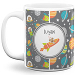 Space Explorer 11 Oz Coffee Mug - White (Personalized)