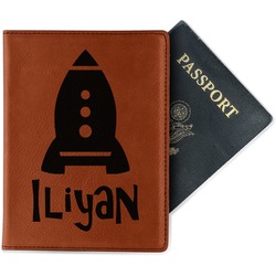 Space Explorer Passport Holder - Faux Leather - Single Sided (Personalized)