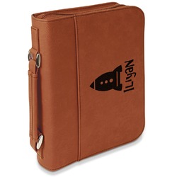 Space Explorer Leatherette Bible Cover with Handle & Zipper - Large - Double Sided (Personalized)