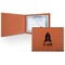 Space Explorer Leatherette Certificate Holder - Front (Personalized)