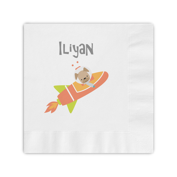 Custom Space Explorer Coined Cocktail Napkins (Personalized)