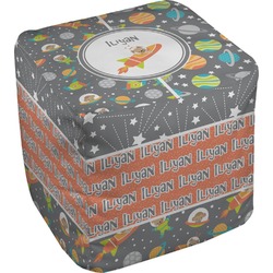 Space Explorer Cube Pouf Ottoman - 13" (Personalized)