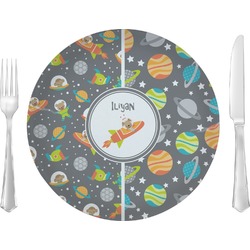 Space Explorer Glass Lunch / Dinner Plate 10" (Personalized)