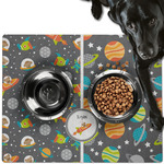 Space Explorer Dog Food Mat - Large w/ Name or Text