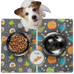 Space Explorer Dog Food Mat - Medium w/ Name or Text