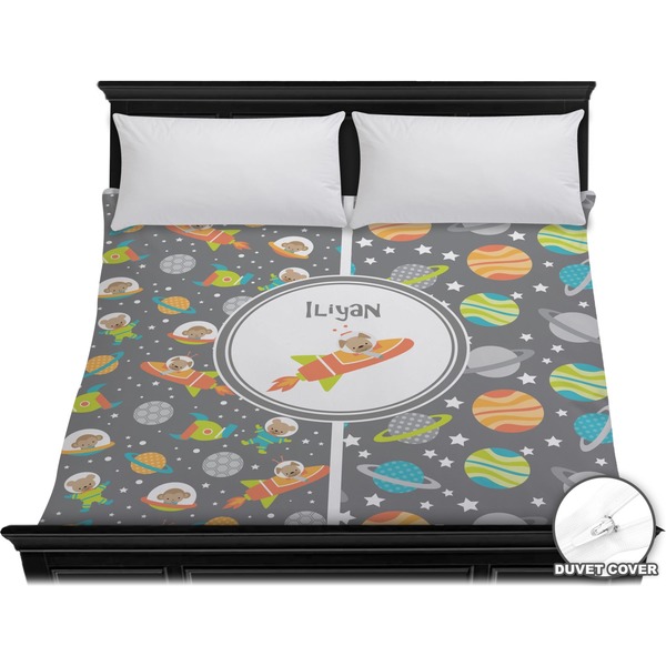 Custom Space Explorer Duvet Cover - King (Personalized)