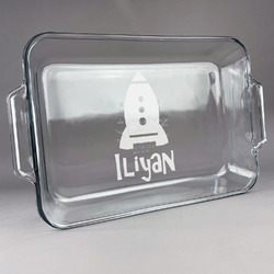 Space Explorer Glass Baking Dish with Truefit Lid - 13in x 9in (Personalized)