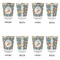 Space Explorer Glass Shot Glass - with gold rim - Set of 4 - APPROVAL