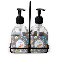 Space Explorer Glass Soap & Lotion Bottle Set (Personalized)