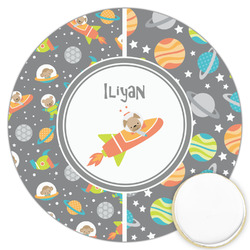 Space Explorer Printed Cookie Topper - 3.25" (Personalized)