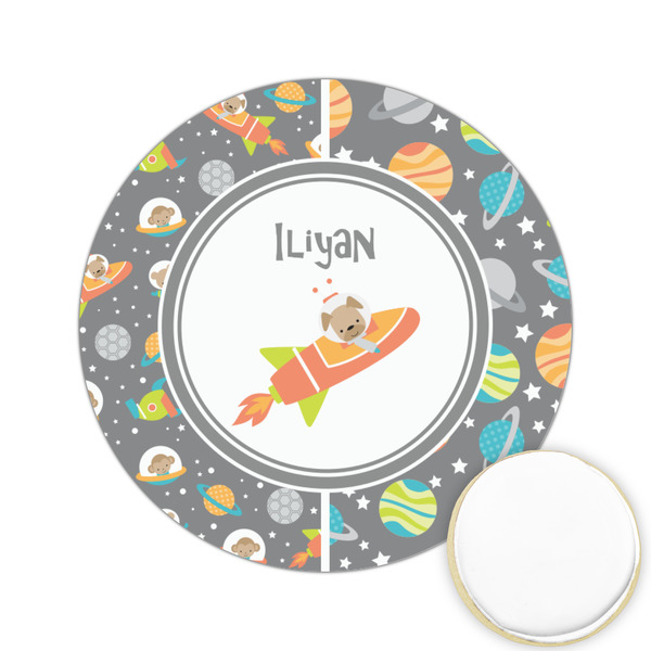 Custom Space Explorer Printed Cookie Topper - 2.15" (Personalized)