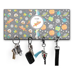 Space Explorer Key Hanger w/ 4 Hooks w/ Graphics and Text